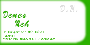 denes meh business card