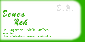 denes meh business card